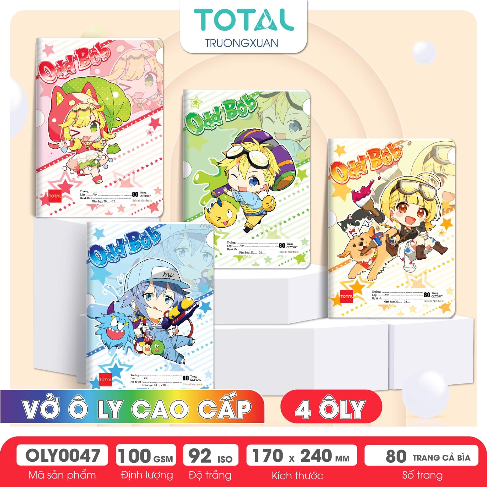 Vở ô ly cao cấp 96 trang