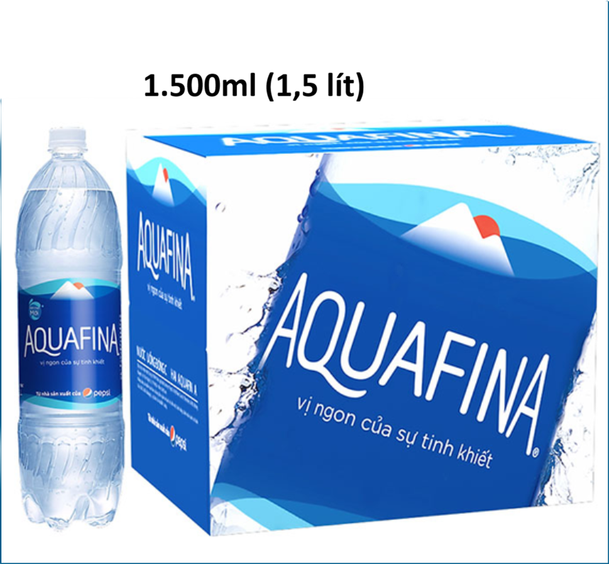 Chai nước tinh khiết Aquafina 1.500ml (1,5 lít)