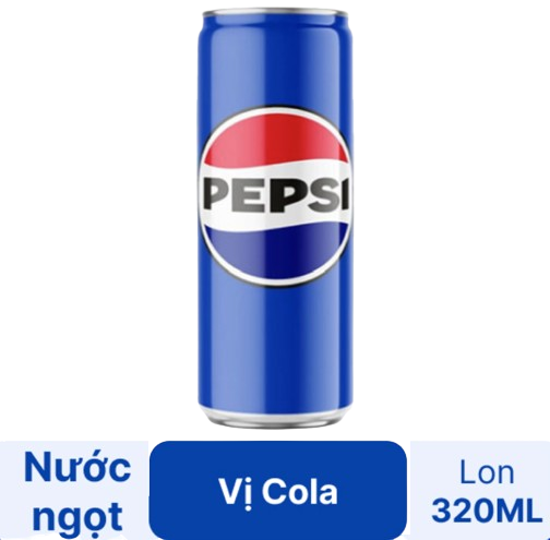 Nước ngọt có gas Pepsi lon 320ml