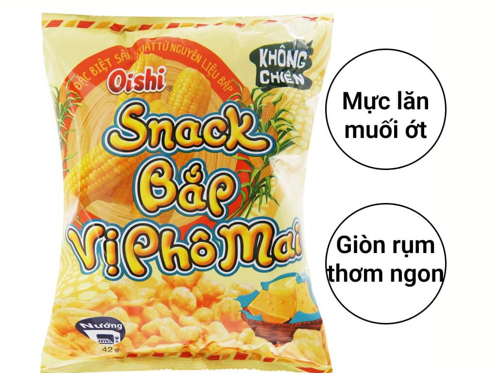 Snack bắp vị phô mai Oishi gói 32g